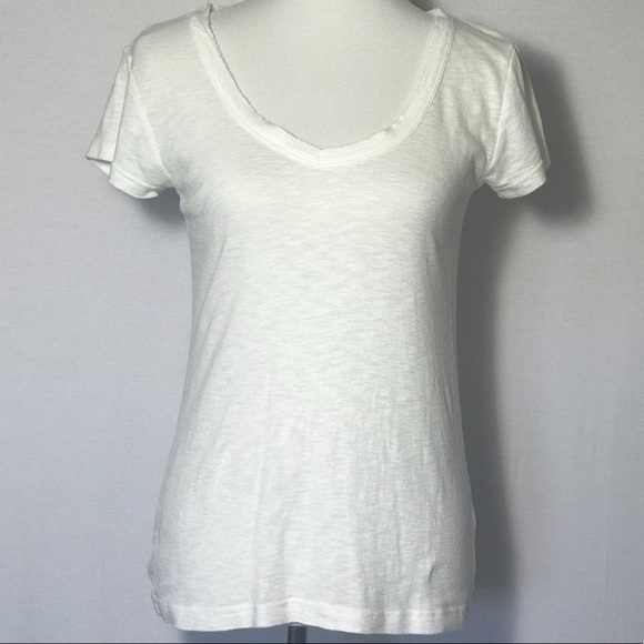 Cynthia Rowley Tops - Cynthia Rowley Super Soft V-Neck White T-Shirt - Size: L